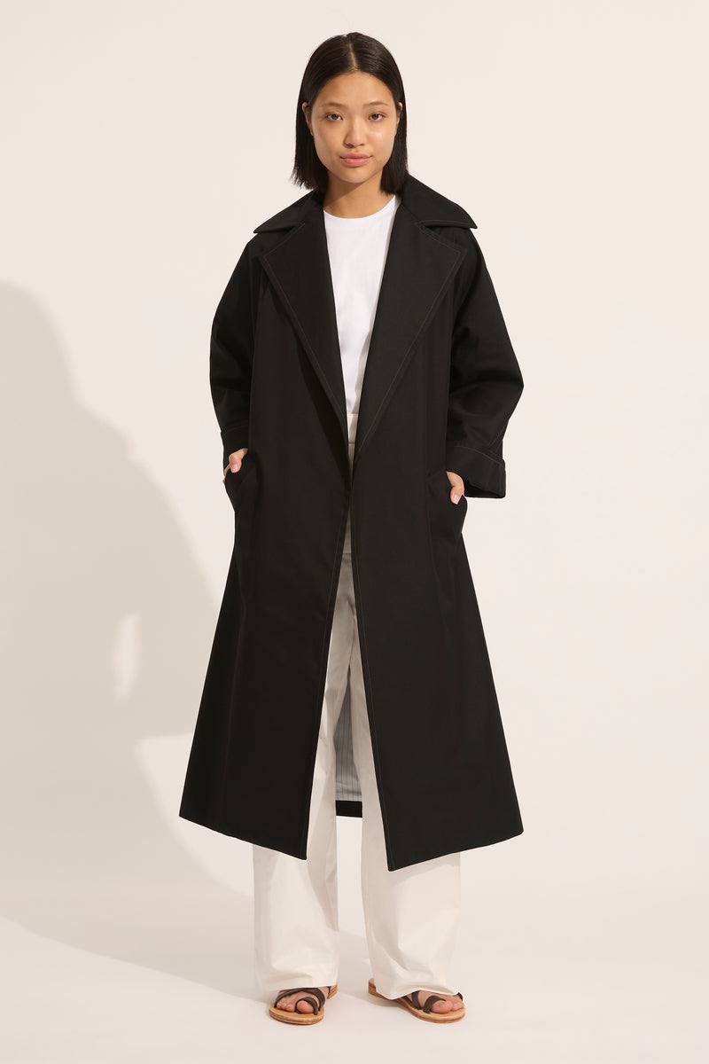 DUSTER COAT - BLACK-Coats & Jackets-Watson X Watson-Watson X Watson